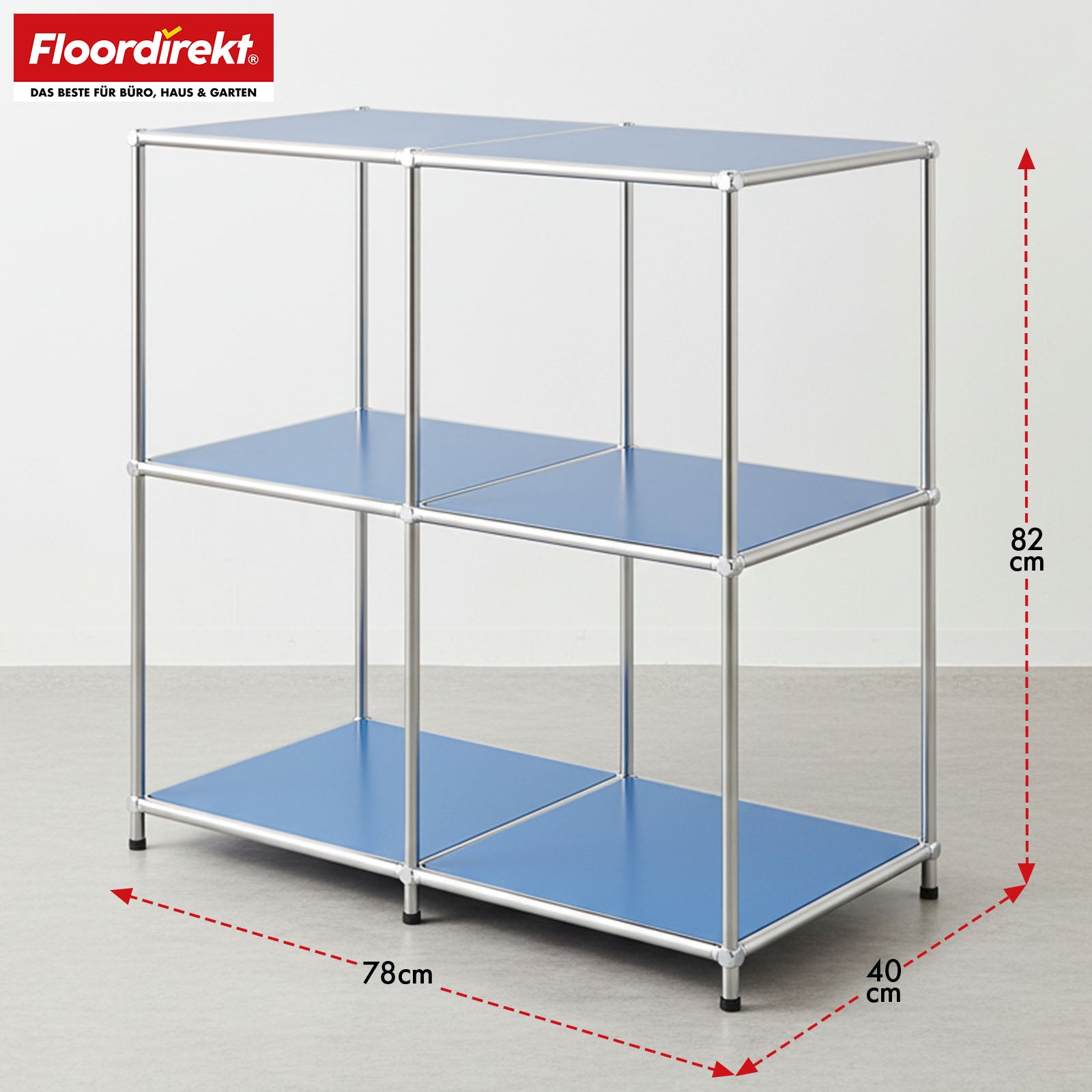 Metallregal | Concept Epure MK-027 | Offenes 3-stöckiges Sideboard & Ablageregal | In mehreren Farben erhältlich