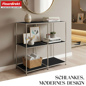 Metallregal | Concept Epure MK-027 | Offenes 3-stöckiges Sideboard & Ablageregal | In mehreren Farben erhältlich