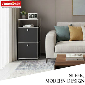 Metallregal | Concept Epure MK-120 | Aufbewahrungsregal mit verschließbaren Fächern, offenem Fach & Ablage | In mehreren Farben erhältlich