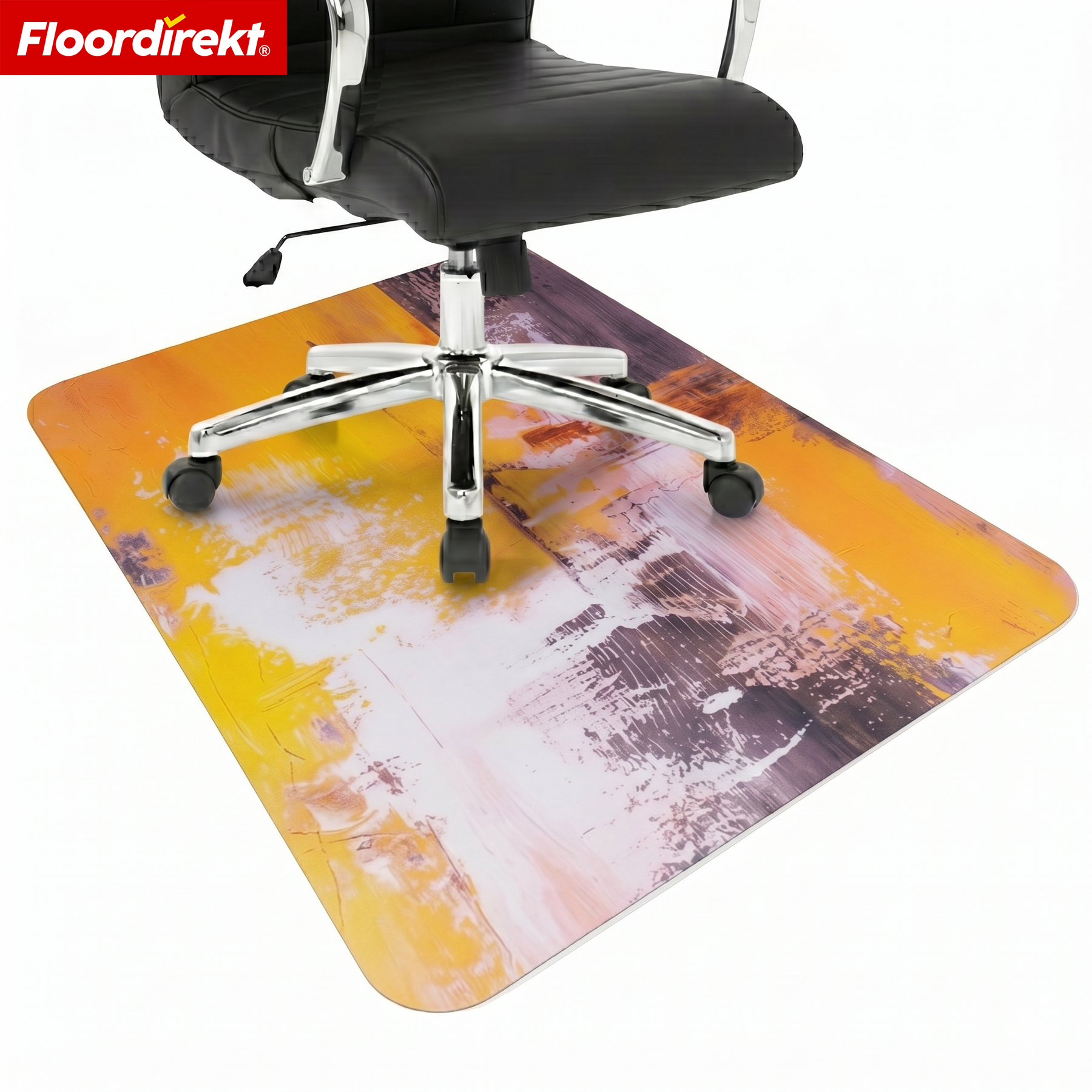 Design Bodenschutzmatte | Robuste Bürostuhlunterlage aus Spezial-PVC für Büro & Homeoffice | 80 x 118 cm
