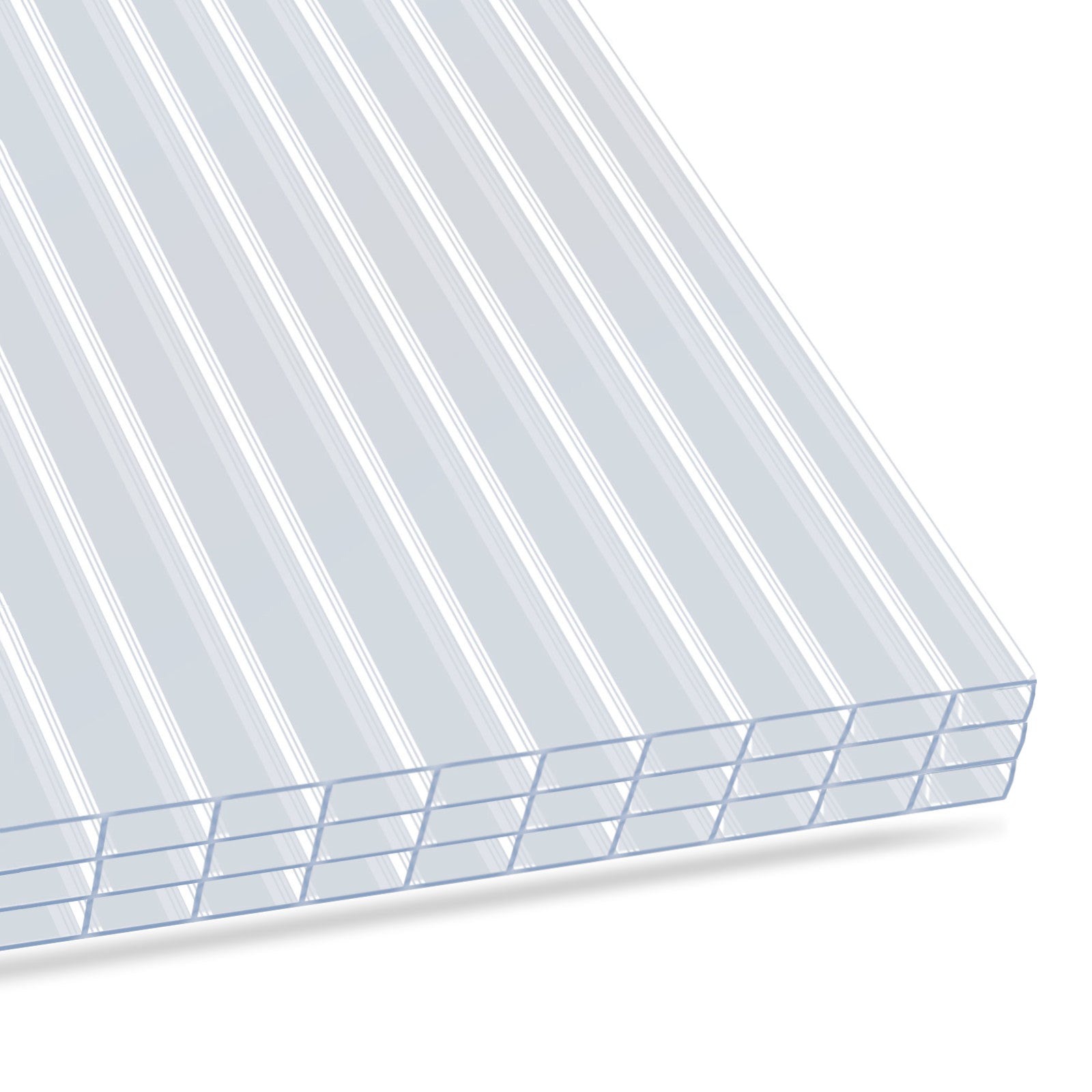 Doppelstegplatte | 60,5 x 121 cm | Polycarbonat | Für Gewächshaus & Überdachung