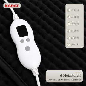 Elektrischer Fußwärmer | Fjord | 6 Heizstufen bis 55 °C, Timer & Sherpa-Futter | 4 Farben