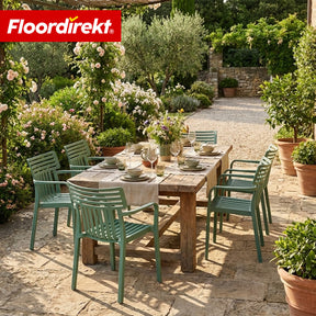 Gartenstuhl | Terrano | Stapelbarer Designstuhl wetterfest & UV-beständig für Garten, Balkon & Terrasse