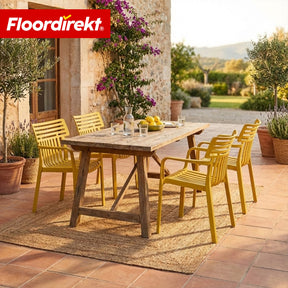 Gartenstuhl | Terrano | Stapelbarer Designstuhl wetterfest & UV-beständig für Garten, Balkon & Terrasse