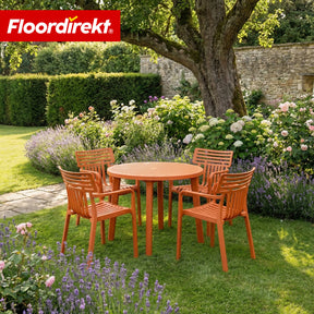 Gartenstuhl | Terrano | Stapelbarer Designstuhl wetterfest & UV-beständig für Garten, Balkon & Terrasse