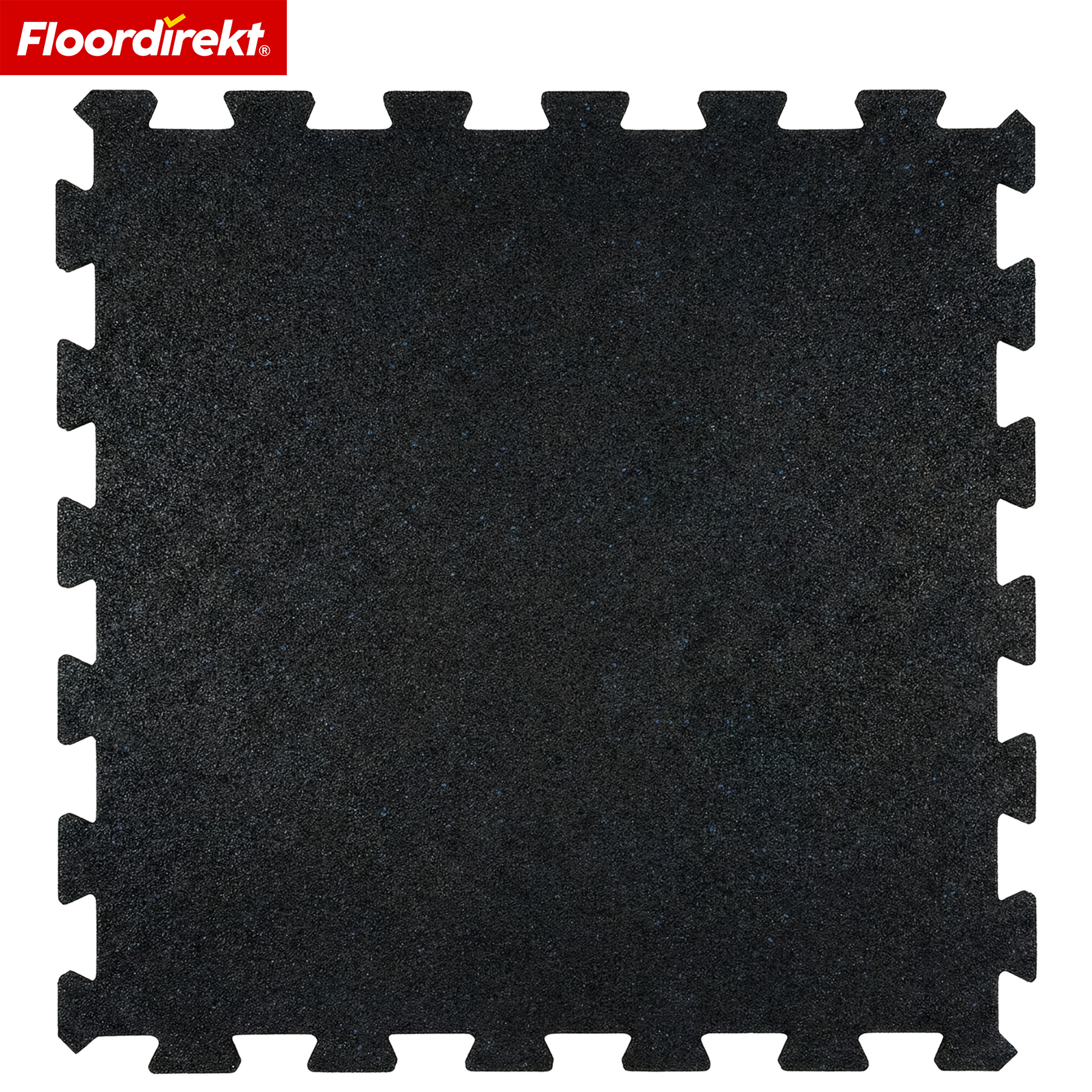 Gummi Steckmatte | Robuste Bodenschutzmatte für Fitnessgeräte & Arbeitsbereiche | 50 x 50 cm