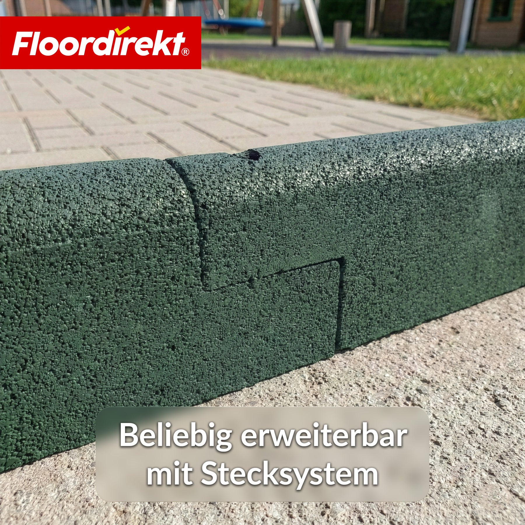 Gummi Randstein | Flexible Rasenkante & Beeteinfassung aus recyceltem Gummi für Garten, Wege & Terrasse