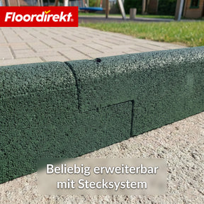 Gummi Randstein | Flexible Rasenkante & Beeteinfassung aus recyceltem Gummi für Garten, Wege & Terrasse