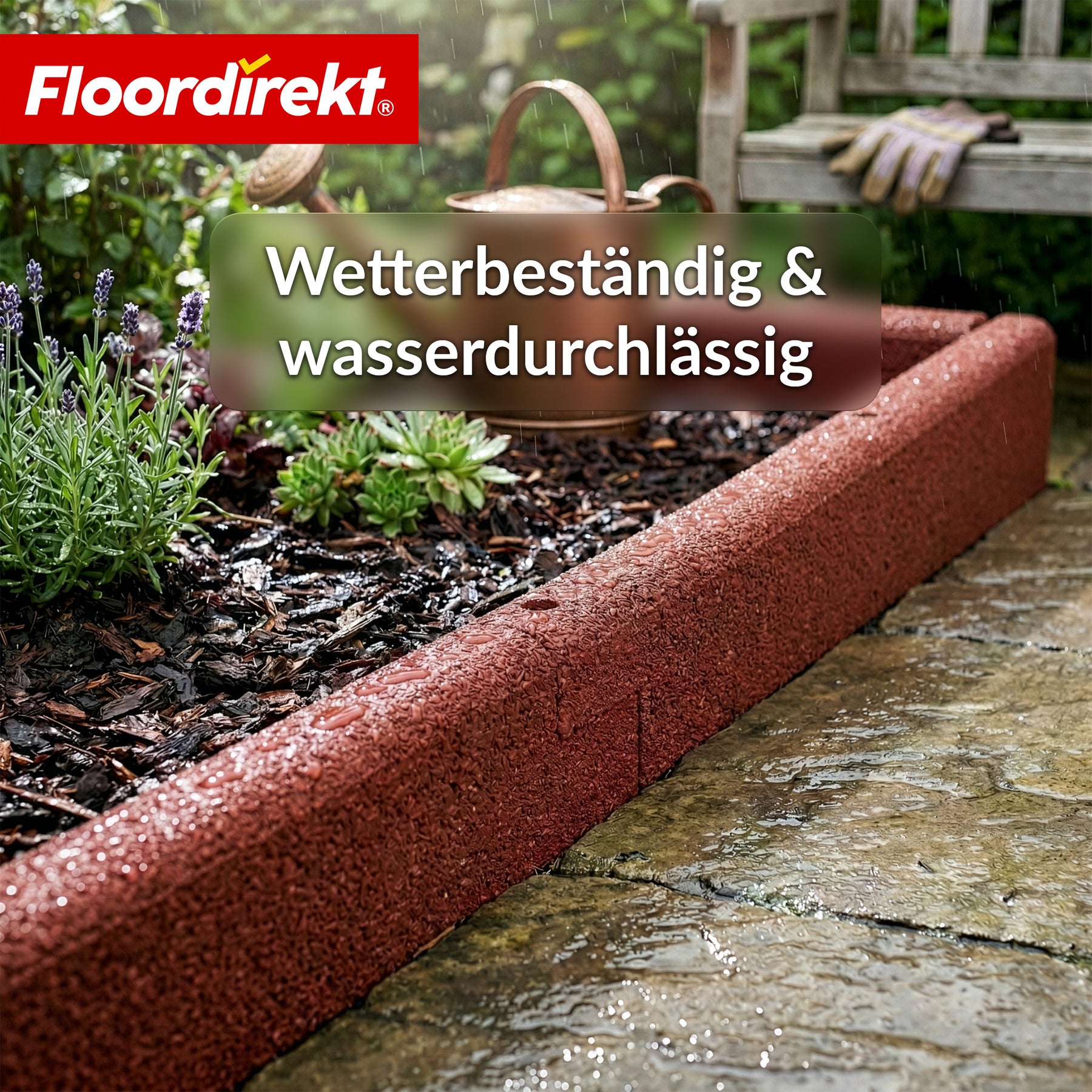 Gummi Randstein | Flexible Rasenkante & Beeteinfassung aus recyceltem Gummi für Garten, Wege & Terrasse