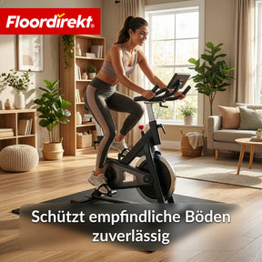 Bodenschutzmatte | 100 x 100 cm 10 mm | Gummimatte für Fitnessgeräte & schwere Geräte