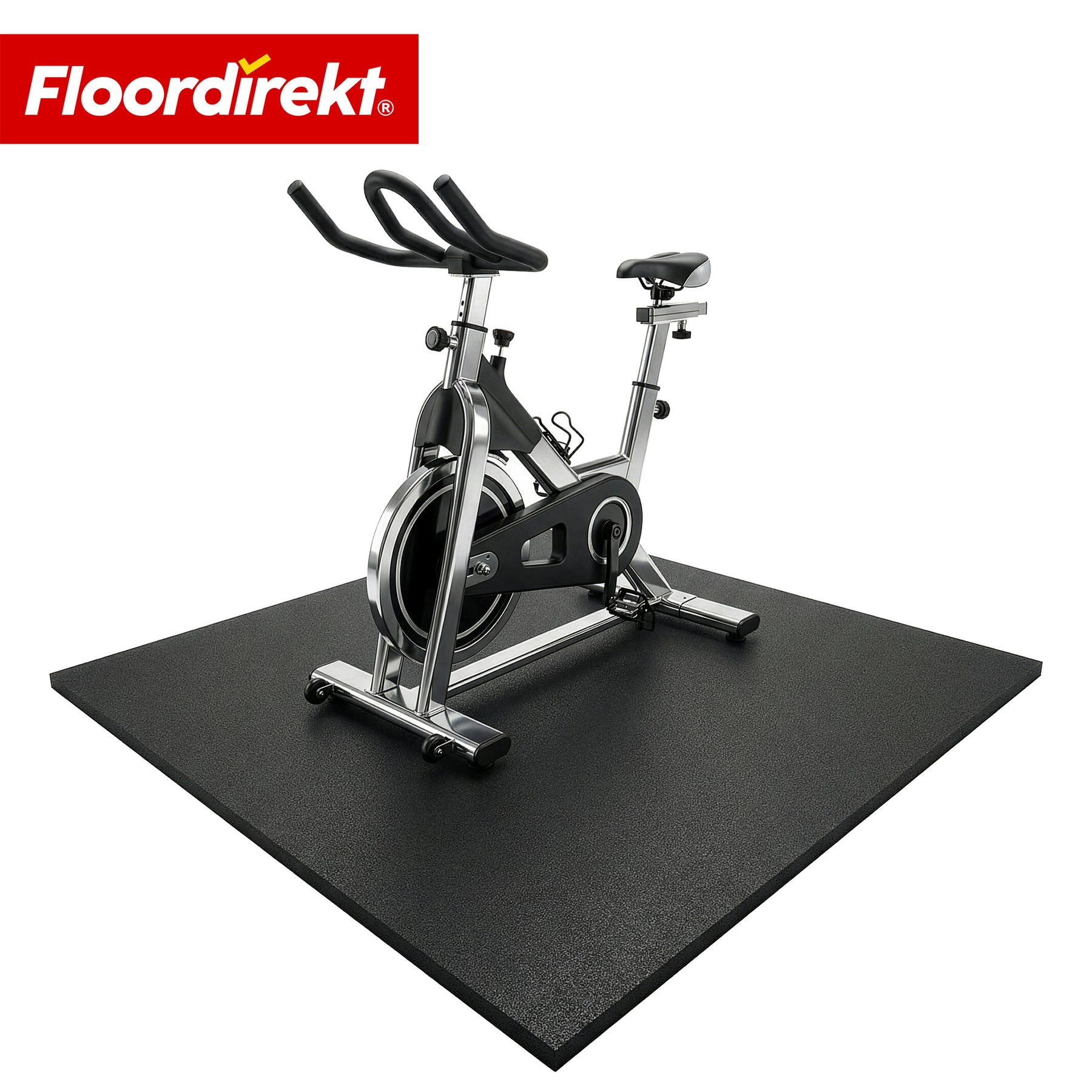 Bodenschutzmatte | 100 x 100 cm 10 mm | Gummimatte für Fitnessgeräte & schwere Geräte