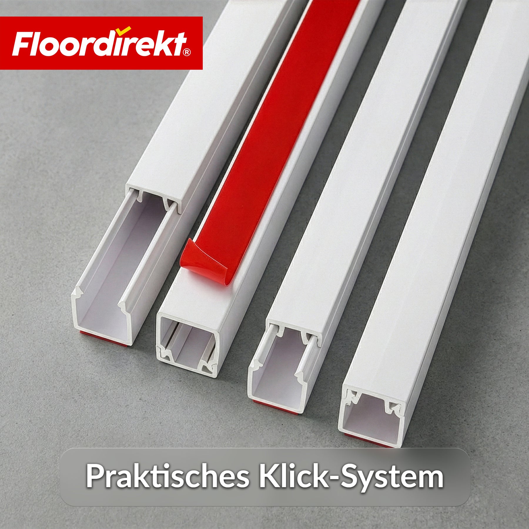 Kabelkanal | Oskar | Selbstklebende Kabelleiste 10 x 1 m | Kabelabdeckung Weiß für TV, Wand & Schreibtisch
