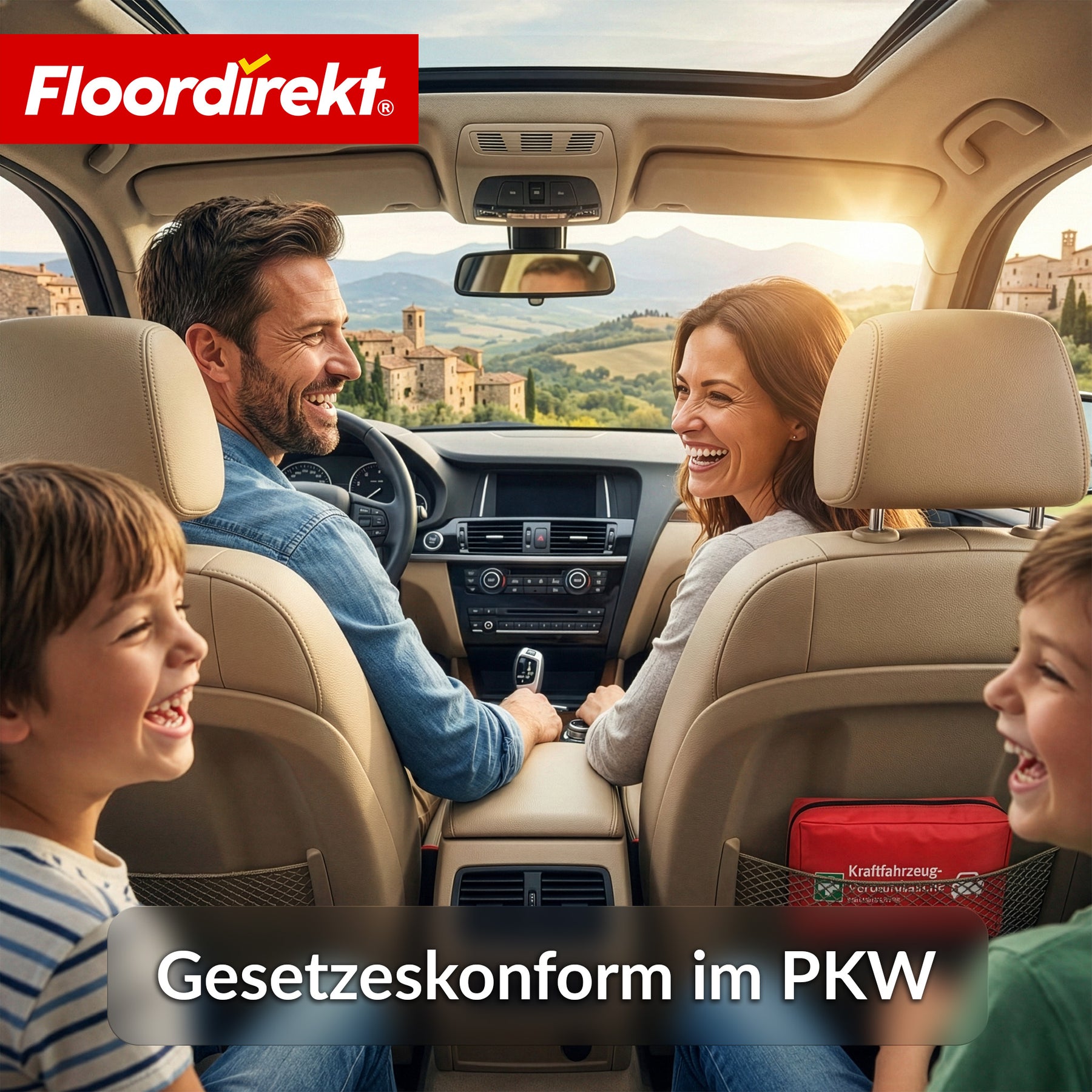 KFZ Verbandtasche DIN 13164:2022 | Erste Hilfe Set PKW | Auto Verbandskasten für gesetzlich vorgeschriebene Fahrzeugausstattung