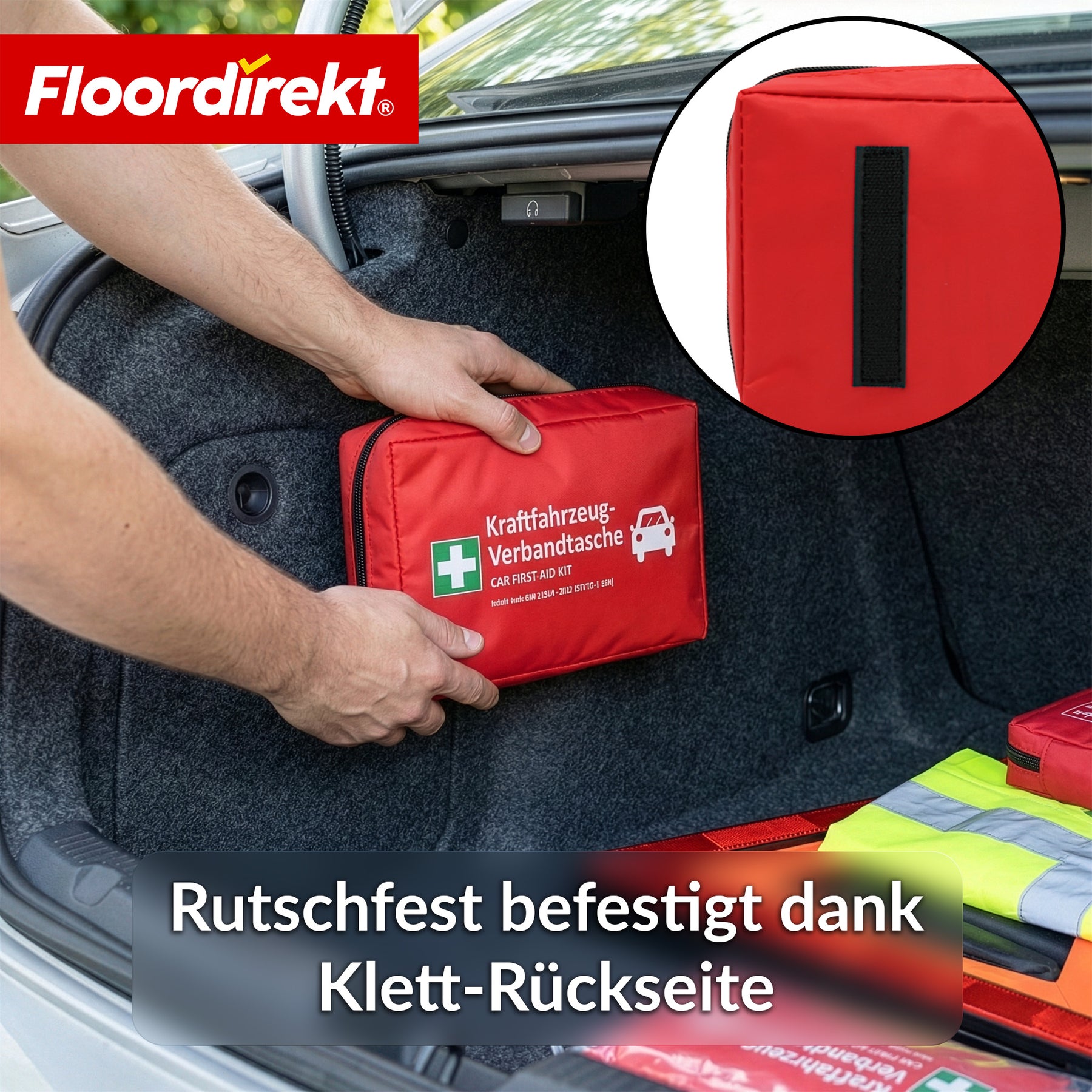 KFZ Verbandtasche DIN 13164:2022 | Erste Hilfe Set PKW | Auto Verbandskasten für gesetzlich vorgeschriebene Fahrzeugausstattung