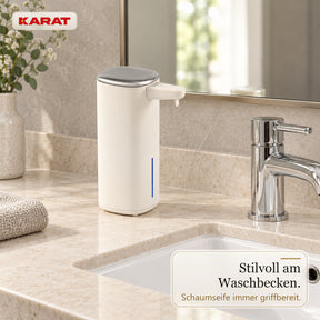 Automatischer Schaumseifenspender | Liora | Berührungsloser Seifenspender mit Sensor, USB-C-Akku & Edelstahl | 250 ml