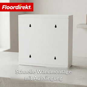 Medizinschrank | Allen | Abschließbarer Arzneischrank aus Edelstahl oder weiß pulverbeschichtet | Medikamentenschrank mit Glastür