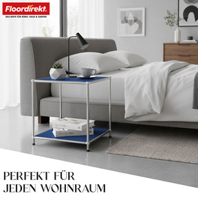 Metallregal | Concept Epure MK-012 | Offenes Beistell- & Aufbewahrungsregal mit 2 Ablagen | In mehreren Farben erhältlich