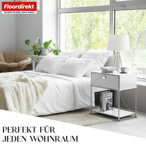 Metallregal | Concept Epure MK-139 | Beistell- & Aufbewahrungsregal mit Schublade & Ablagen | In mehreren Farben erhältlich