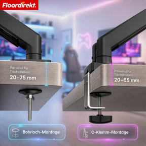 A2_Schwarz - Doppelarm für 2 Monitore
