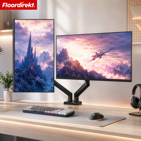 T1_Schwarz - Doppelarm für 2 Monitore