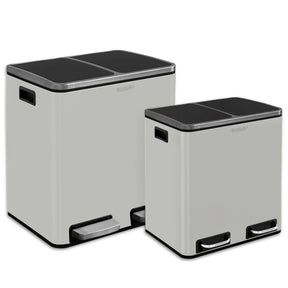 Mülleimer Felix aus Edelstahl | Trennsystem | Mit Schliessdämpfer