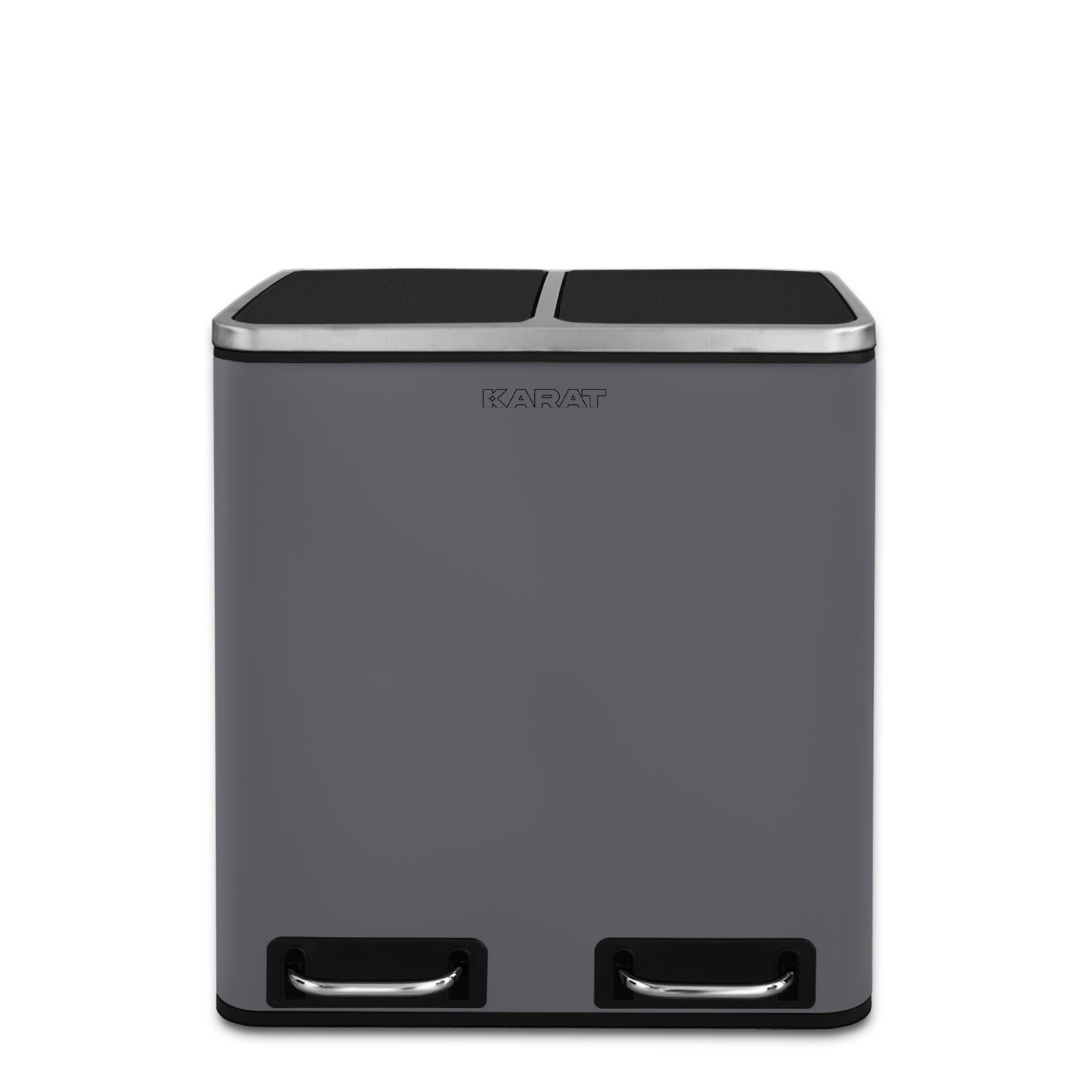 Mülleimer Felix aus Edelstahl | Trennsystem | Mit Schliessdämpfer