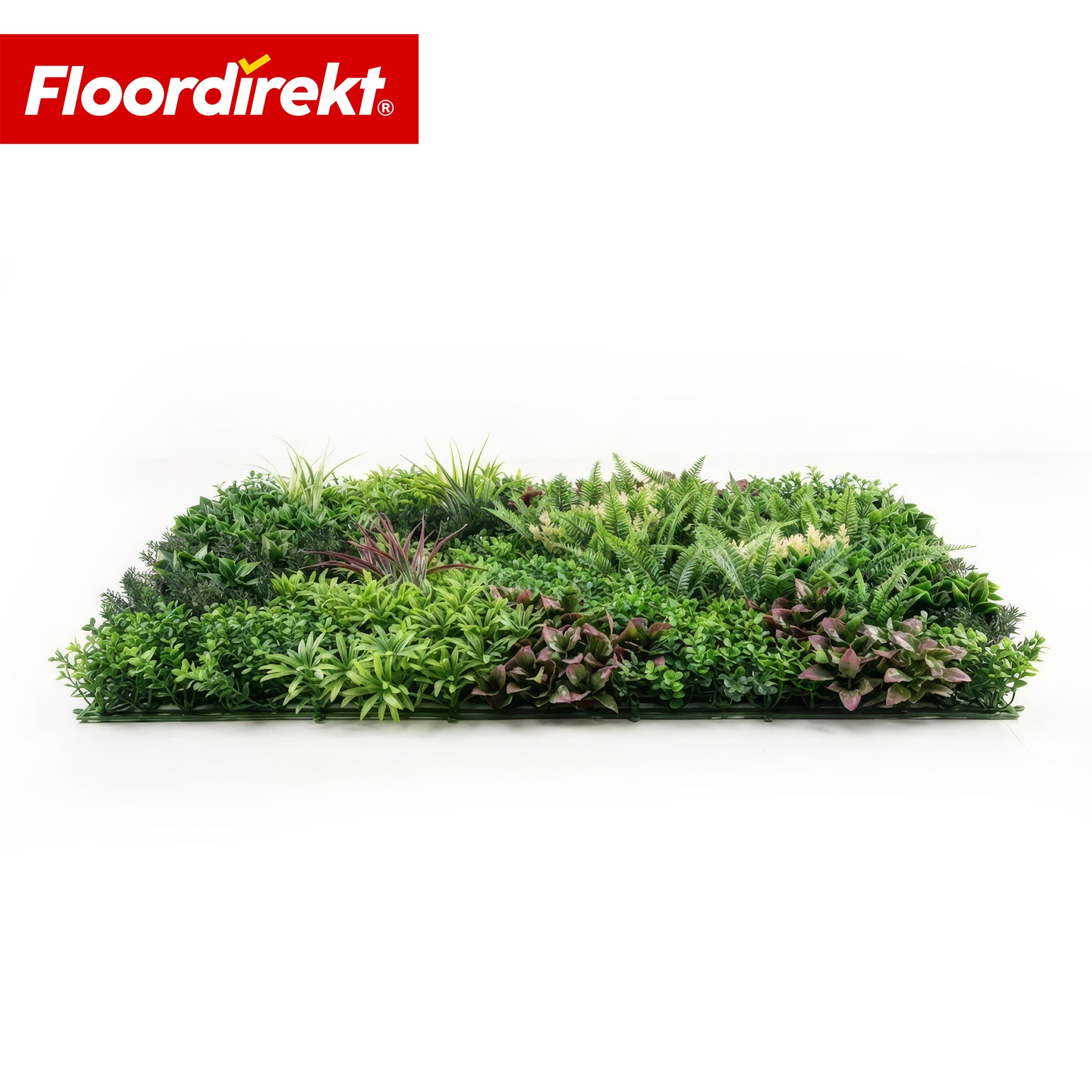 Pflanzenwand | Hera | Natürliches, pflegefreies Kunstpflanzen-Panel | Sonnenbeständig & erweiterbar mit Klick-System | 100 × 100 cm