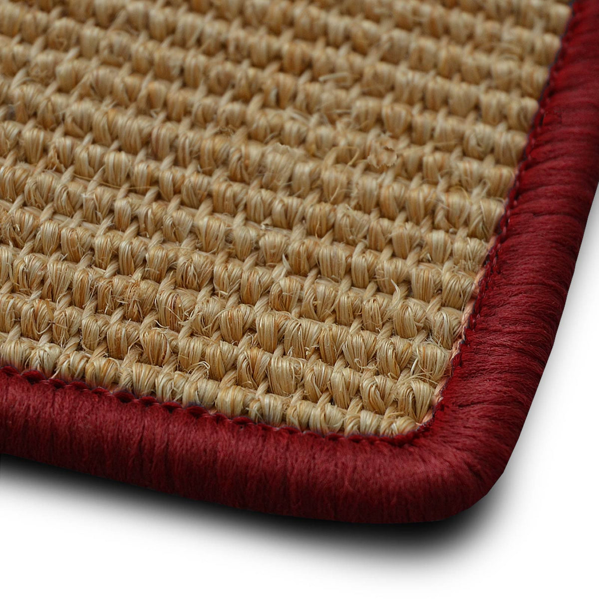 ✂ Sisal-Teppich auf Mass | Salvador natur | Kettelung in Wunschfarbe