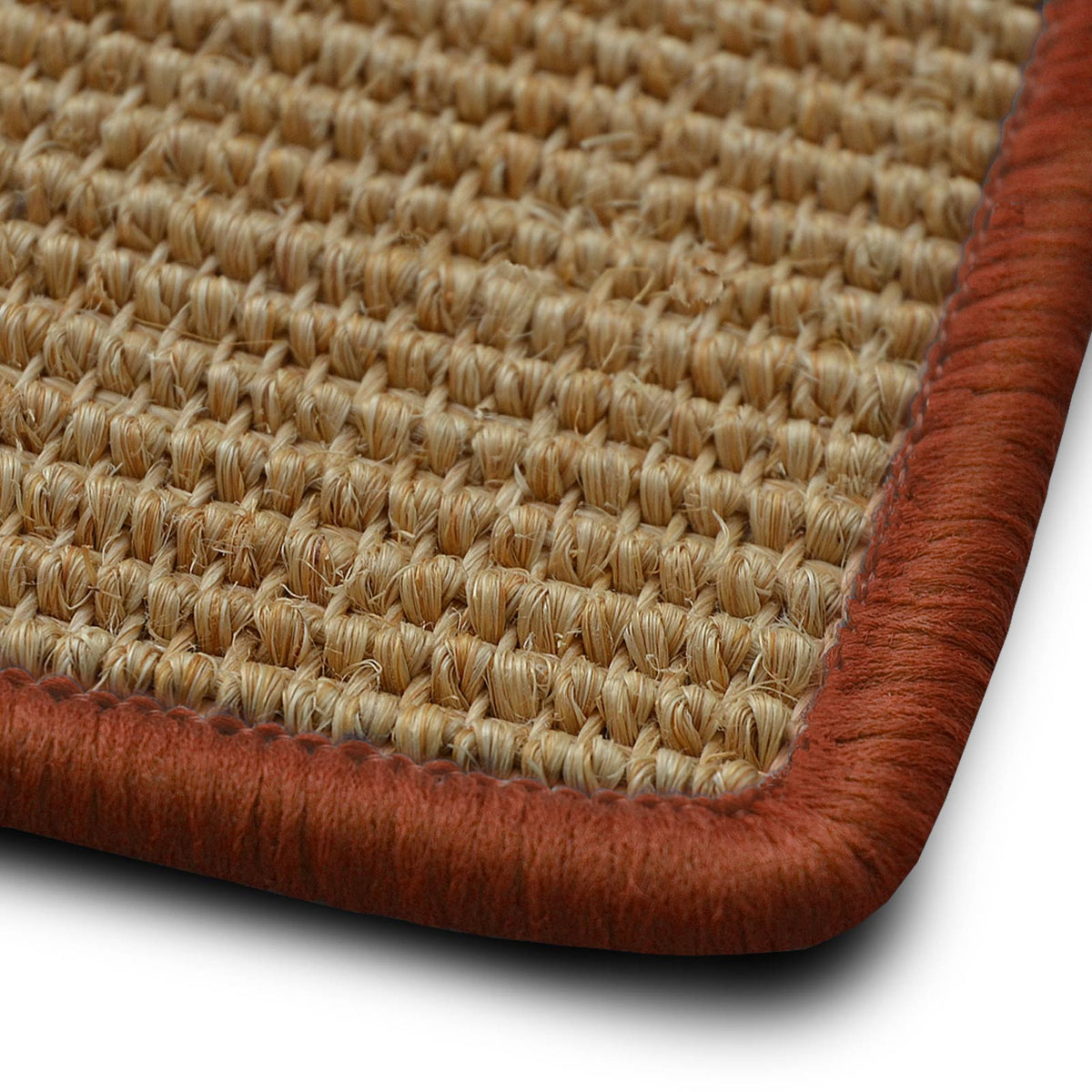 ✂ Sisal-Teppich auf Mass | Salvador natur | Kettelung in Wunschfarbe