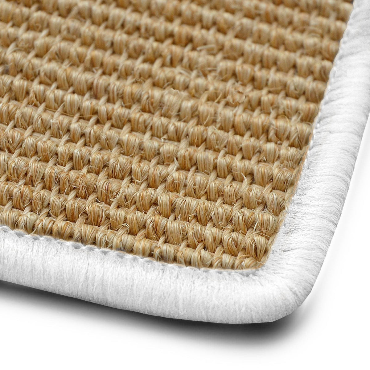 ✂ Sisal-Teppich auf Mass | Salvador natur | Kettelung in Wunschfarbe
