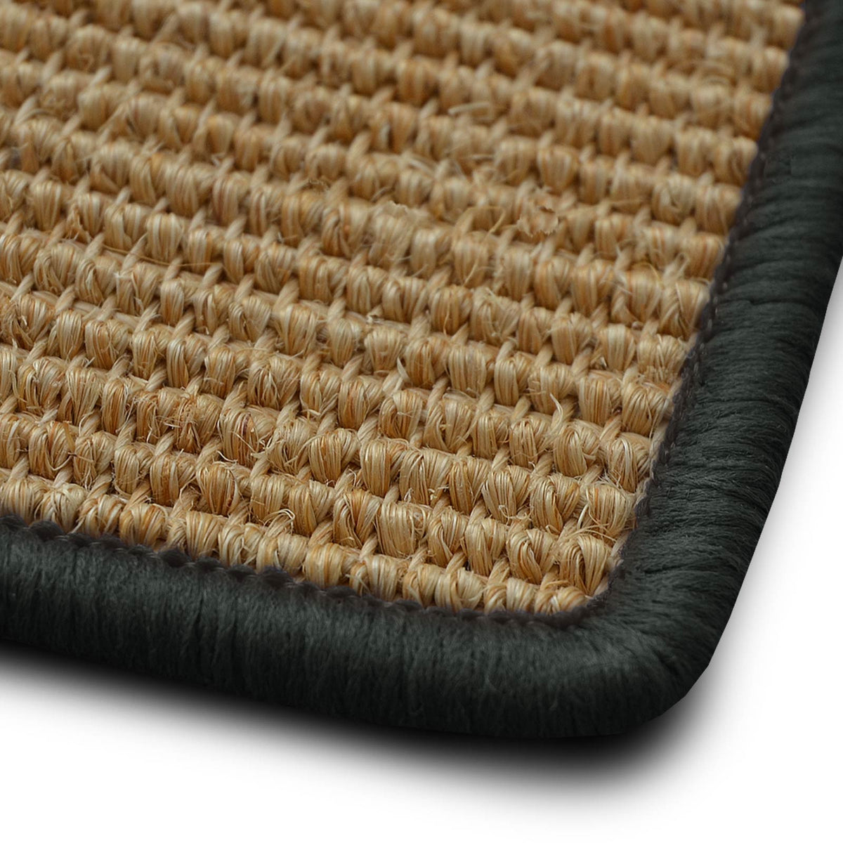 ✂ Sisal-Teppich auf Mass | Salvador natur | Kettelung in Wunschfarbe