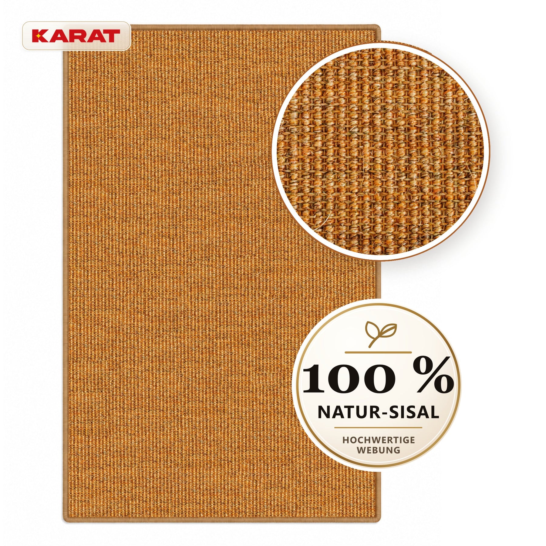 ✂ Sisal-Teppich auf Maß | Goa | Naturteppich aus 100 % Sisal mit rutschhemmendem Latexrücken | 6 Breiten