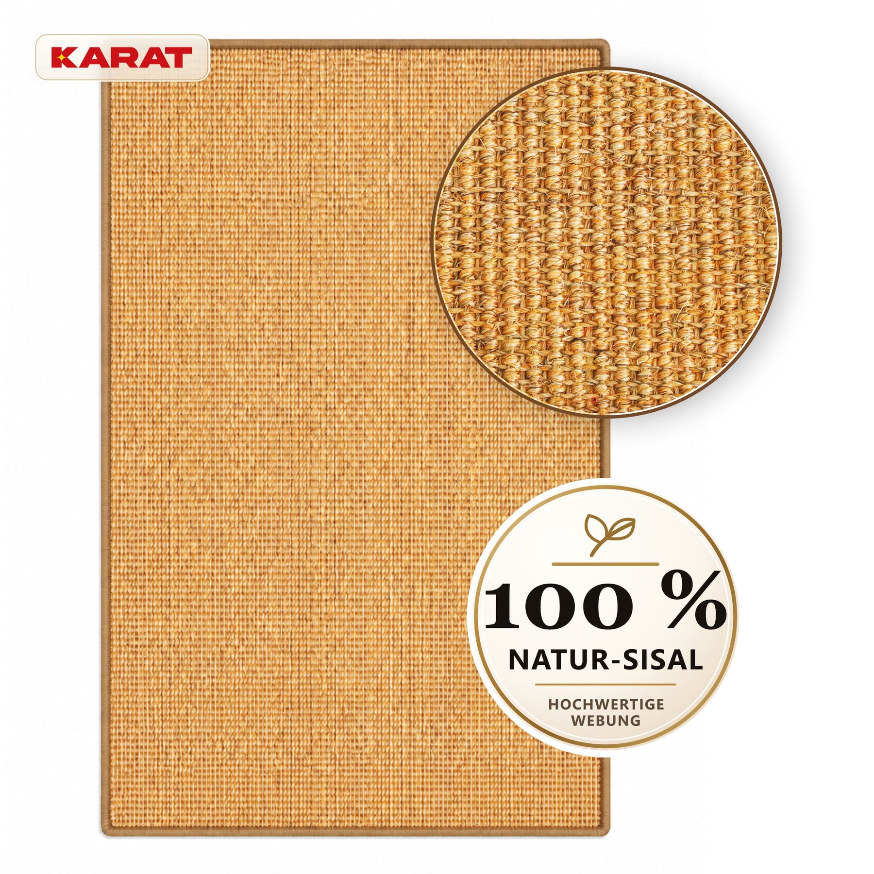 ✂ Sisal-Teppich auf Maß | Goa | Naturteppich aus 100 % Sisal mit rutschhemmendem Latexrücken | 6 Breiten