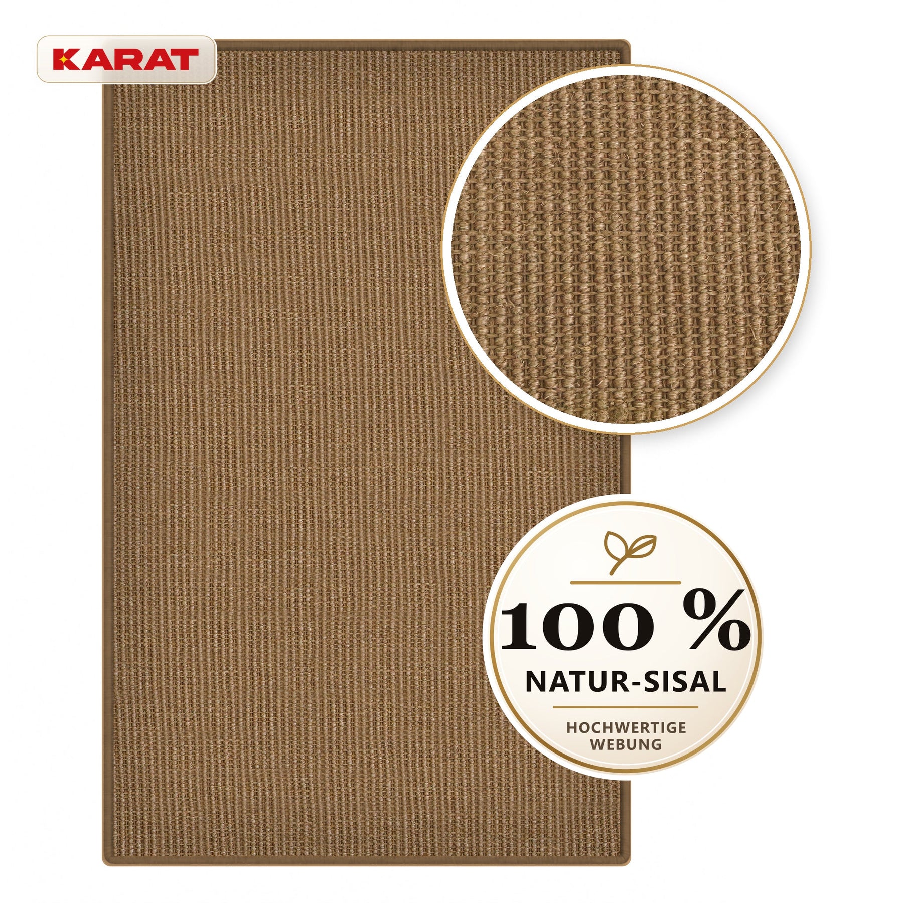 ✂ Sisal-Teppich auf Maß | Goa | Naturteppich aus 100 % Sisal mit rutschhemmendem Latexrücken | 6 Breiten