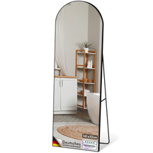Ganzkörperspiegel | Madison | Schwarzer gewölbter Aluminiumrahmen | Freistehend & Wandmontage