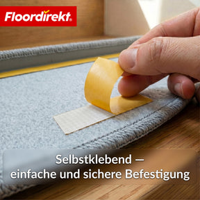 Stufenmatte | Monaco | Rutschhemmende Treppenmatte aus Polypropylen, robust, schalldämmend & pflegeleicht in halbrunder Form