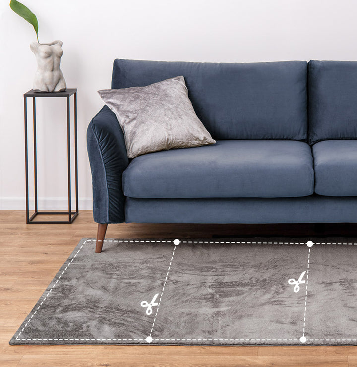  Moderner Wohnteppich mit Muster - maßgefertigter Teppichläufer -  Meterware - Teppich Läufer für Küche, Flur & Wohnraum - Flurteppich -  Küchenläufer (80 x 300 cm, Rügen Grün)