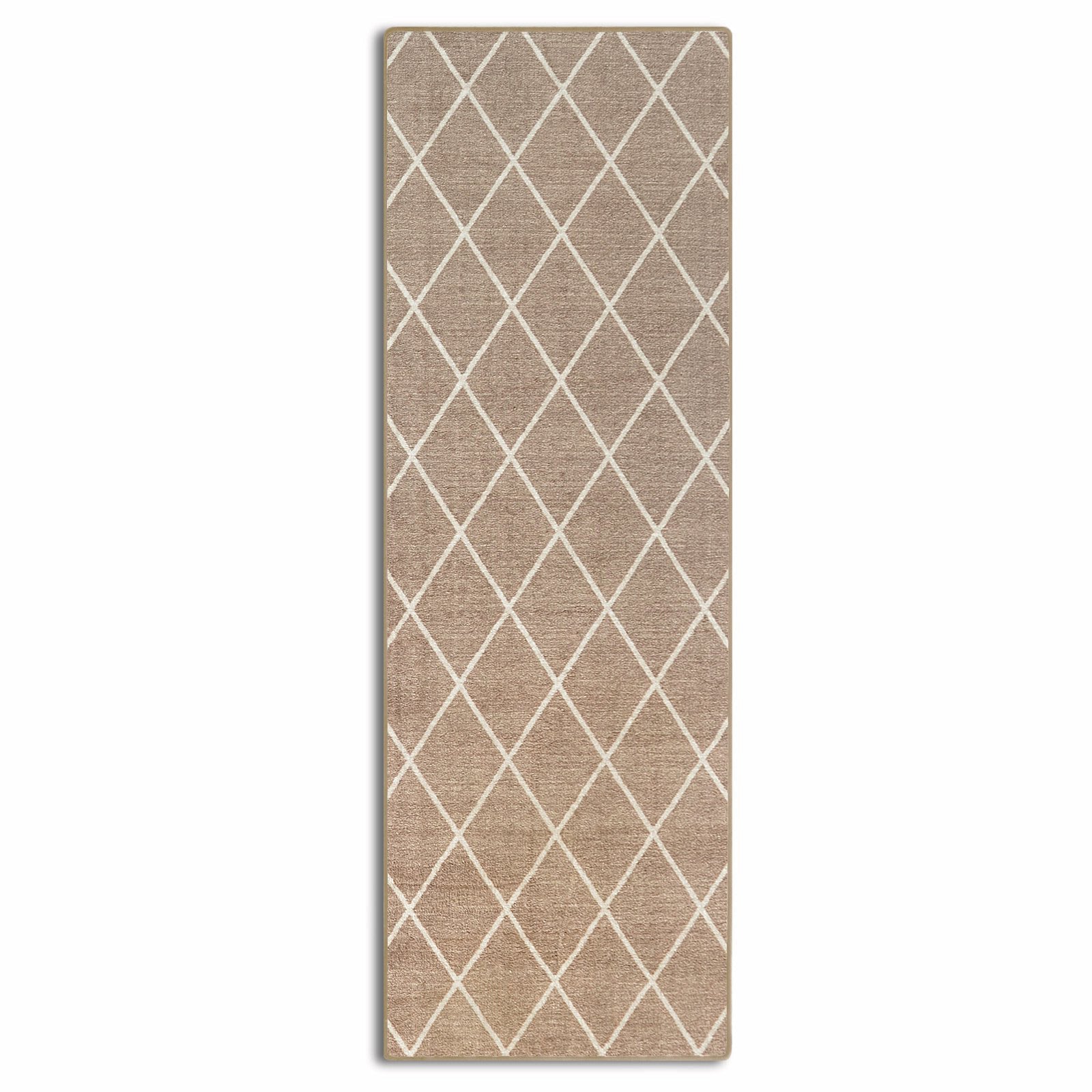 ✂ Teppich-Läufer auf Mass | Cosenza | Modernes Rauten-Design