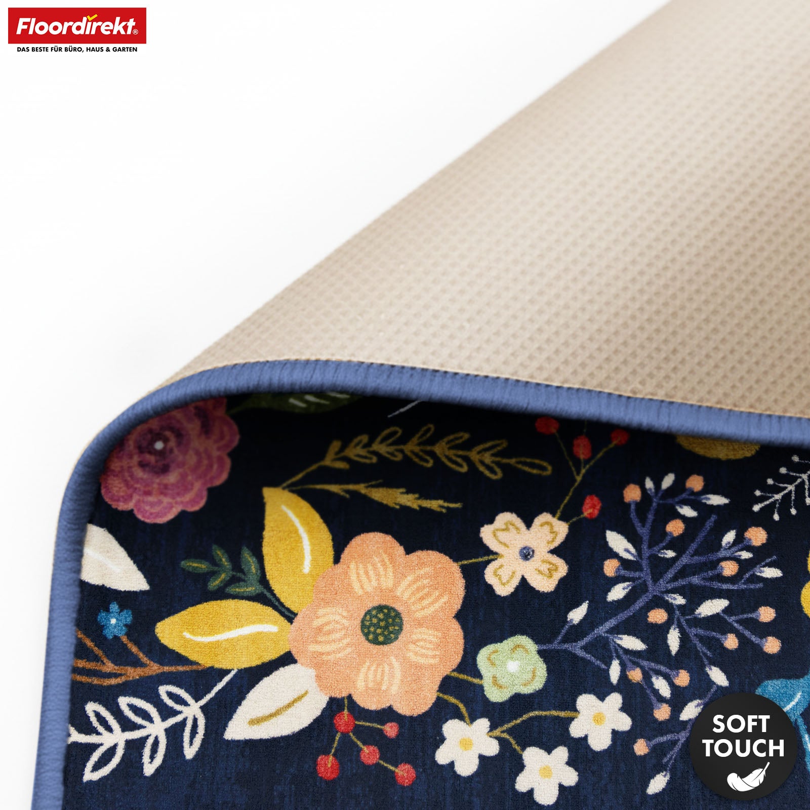 Wohnteppich | Damaskus | Moderner Teppich mit floralem Design | Rutschfest, strapazierfähig & pflegeleicht | In verschiedenen Größen