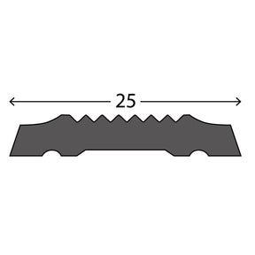 PVC-Einlage für Kombiprofile | Rutschhemmend | 25 mm | Länge: 25 m